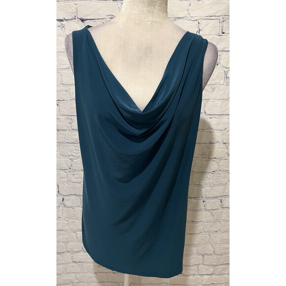 Clara Sun Woo Tank Top Sleeveless Shirt Scoop Neck Stretch Size Large - Picture 1 of 6